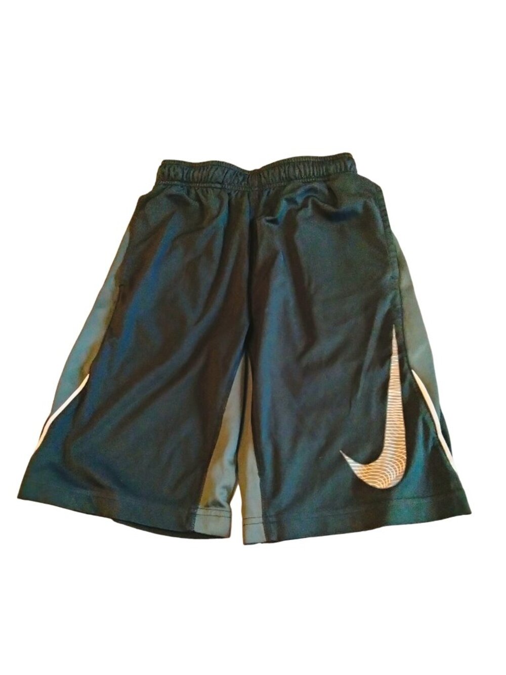 Nike Dri Fit Shorts Boys Large L Blue Gray Sports Athletics Baseball Basketball
